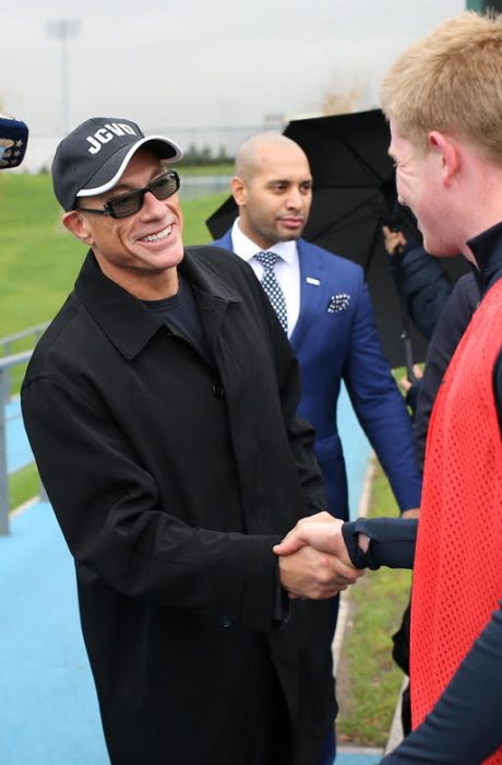 MCFC KEVIN DE BRUYNE MEETS JCVD AT THE CFA